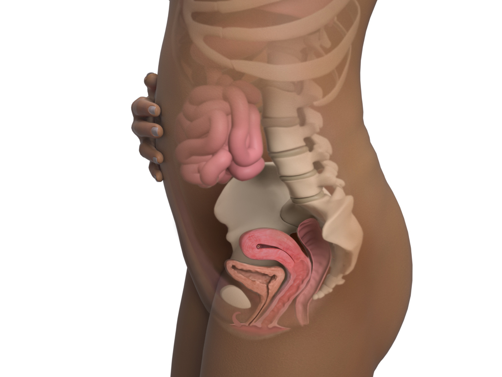 Image of a woman and her baby at 7 weeks of pregnancy.